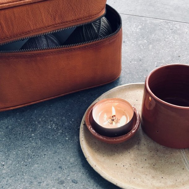 Toilettaske Shadow Cognac lder