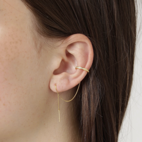 retrd m. earcuff string forgyldt