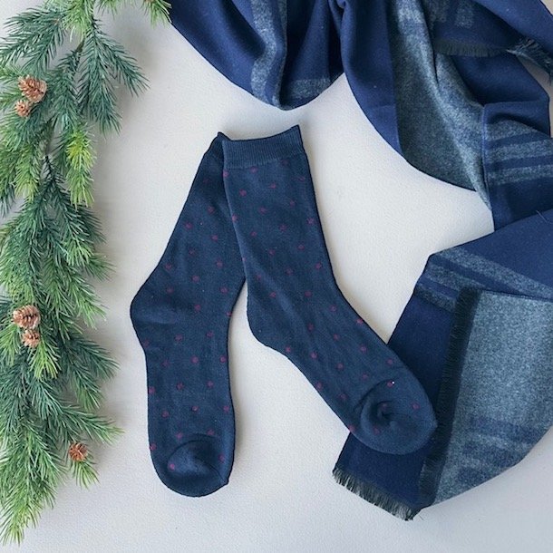 Herre vinter strmper classic dot bomuld