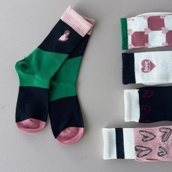 Trendy strmpe heart bomuld Str. 35-40