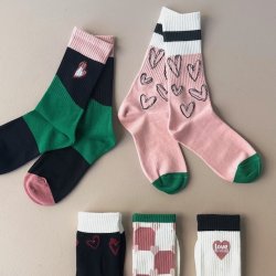 Trendy strmpe heart bomuld Str. 35-40