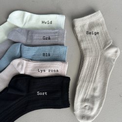 Strmper ensfarvet onesize