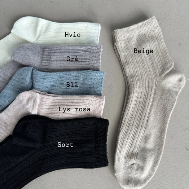 Strmper ensfarvet onesize