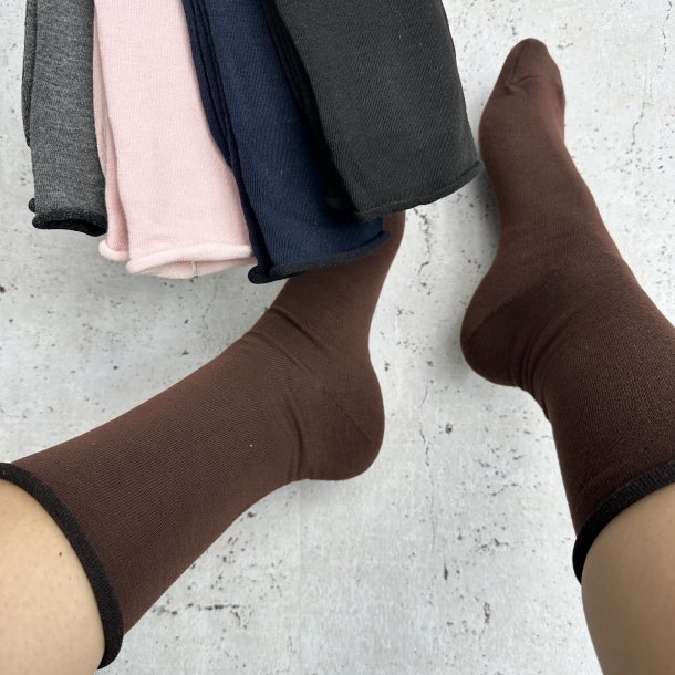 Strmpe kantfri bomuld str 35-40