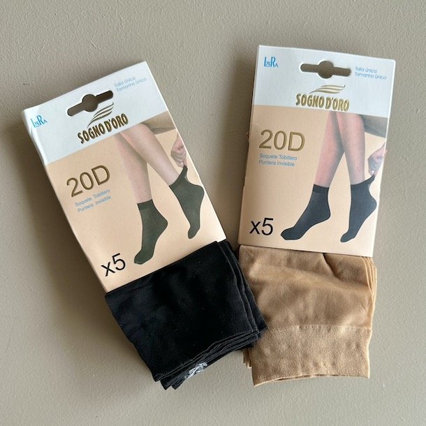 Ankelstrmper nylon 20d 5 par