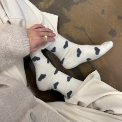 Uld sokker hjerte lana miks str. 35-40 