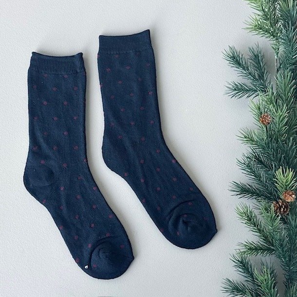 Herre vinter strmper classic dot bomuld