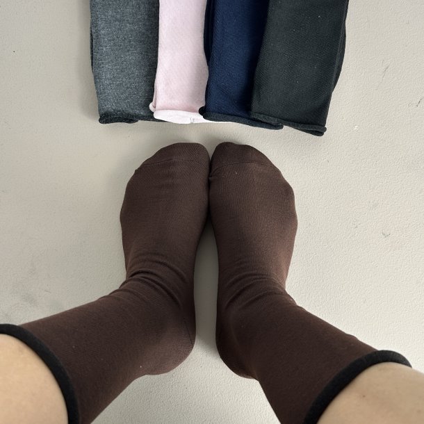 Strmpe kantfri bomuld str 35-40