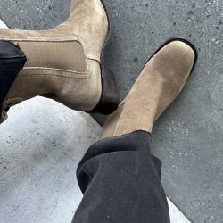 Ankelstvle Marenve beige ruskind Str. 37-41