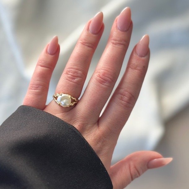 Fingerring HISSANDRA Savage forgyldt slv