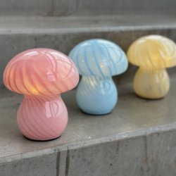 Lampe Mushy lille glas 16x13 cm