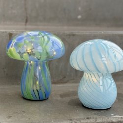 Lampe Mushy lille glas 16x13 cm