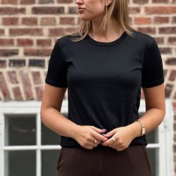 Basic T-Shirt Sort str. S-XL