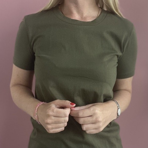 Basic T-Shirt Orange - beige - oliven