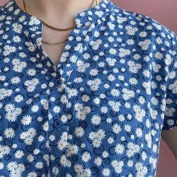 Kortrmet sommer bluse margurit bomuld str. M-XXXXXL