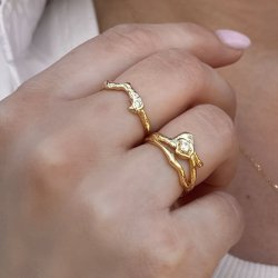 Fingerring Tahiti - Forgyldt 