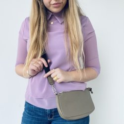 Crossbody med pung skind