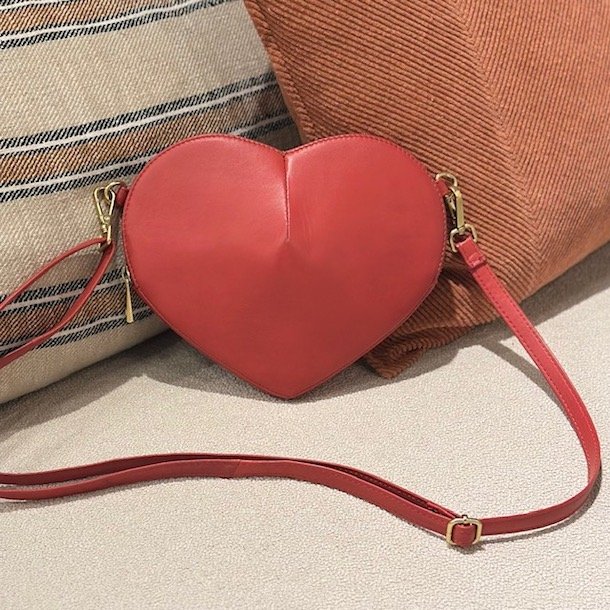  Joy hjerte crossbody skind