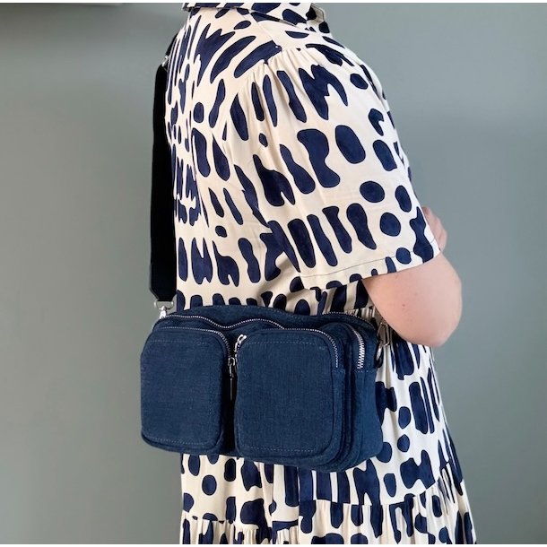 Crossbody med 5 rum denim