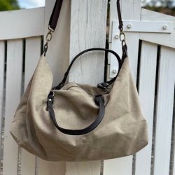 Weekendtaske kanvas med lder