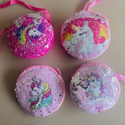 Pige taske med enhjrning plys &amp; pailletter