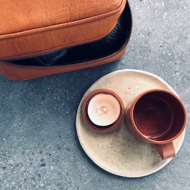 Toilettaske Shadow Cognac lder