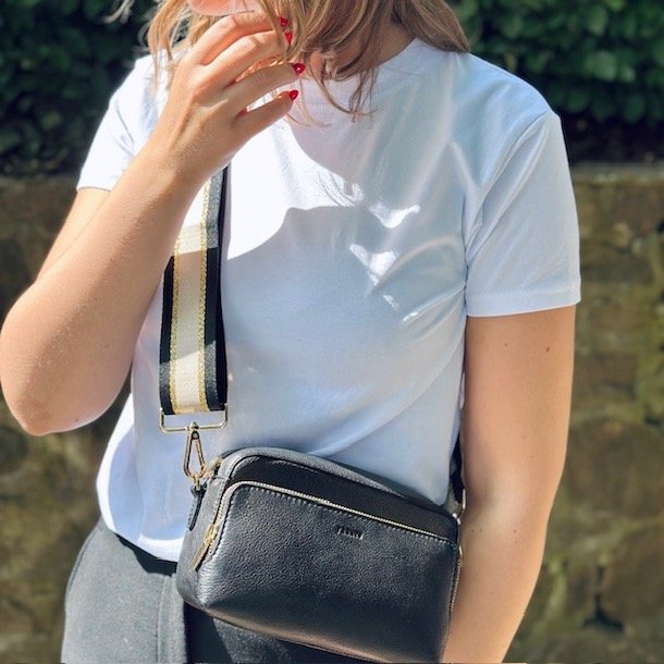 Margit rem beige / guld / sort