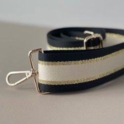 Margit rem beige / guld / sort