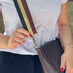 Margit rem brun / guld / sort