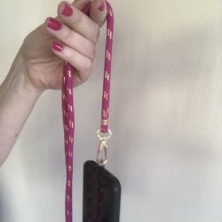 Telefon strop med guld