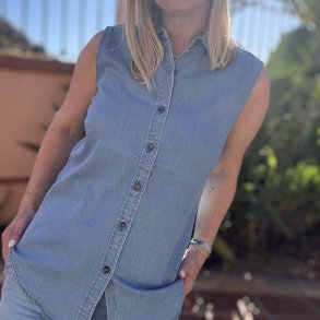 Tencel Karen denim skjorte - korte �rmer
