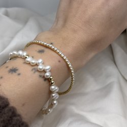 Armbnd Tennis flex gold 