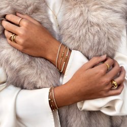 Armbnd Tennis Large 18 CM Forgyldt