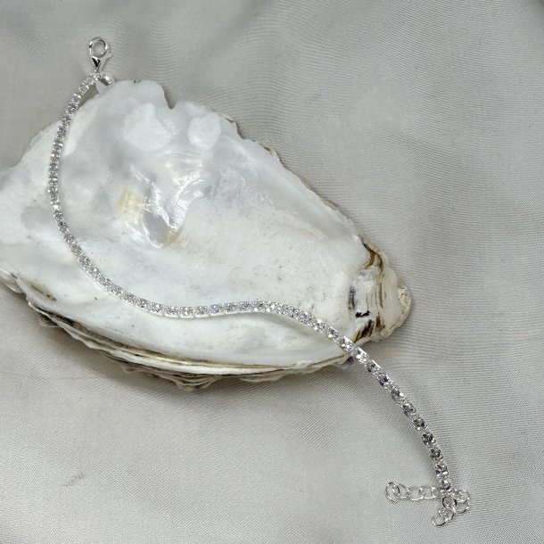 Armb�nd Tennis Vintage Oval s�lv