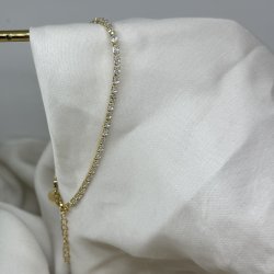 Armbnd Tennis Vintage Oval forgyldt