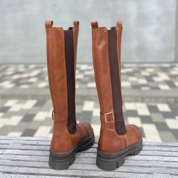 Lang Stvle THE FOLLOW BOOT Cognac skind str 36-41