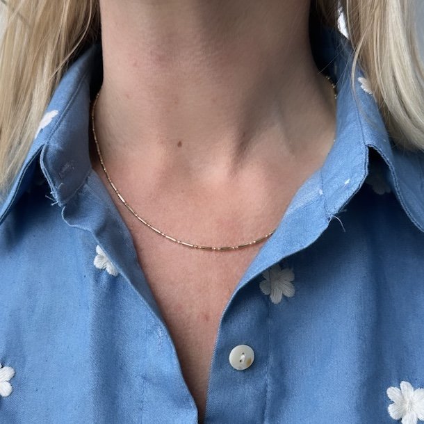 Halskde MALENA Forgyldt Slv