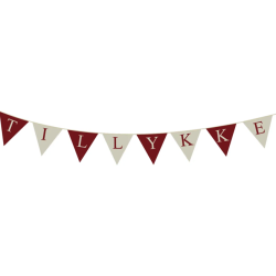 Guirlande tillykke  bomuld 245 cm