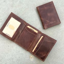 Kortholder 3-fljet Cow skind