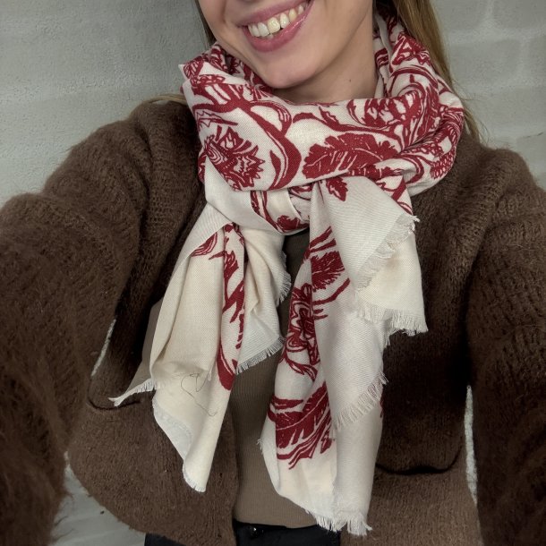 T�rkl�de blomst viskose/uld