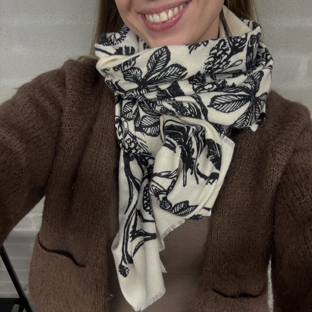 T�rkl�de blomst viskose/uld