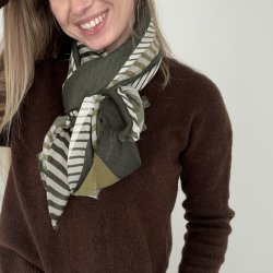 Trklde stripes viskose/bomuld