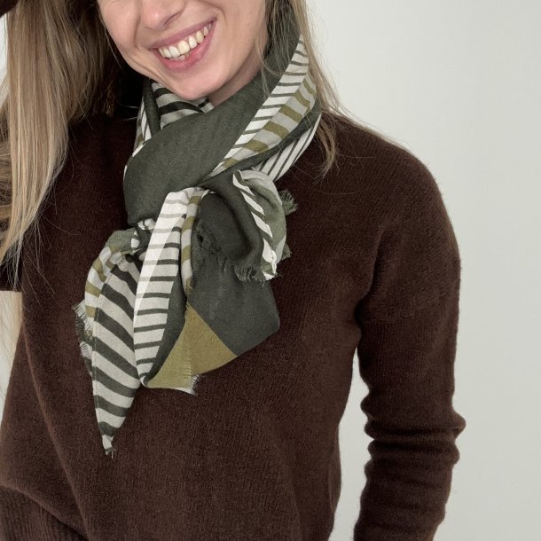 Trklde stripes viskose/bomuld