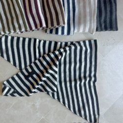 T�rkl�de med striber, Mia - Cashmere/Viskose mix