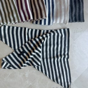 T�rkl�de med striber, Mia - Cashmere/Viskose mix