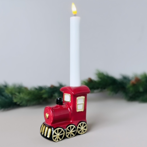 Figur t/kertelys tog og ballon keramik rd