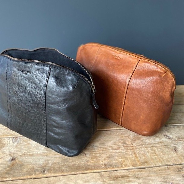 Toilettaske Eden stor washbag skind