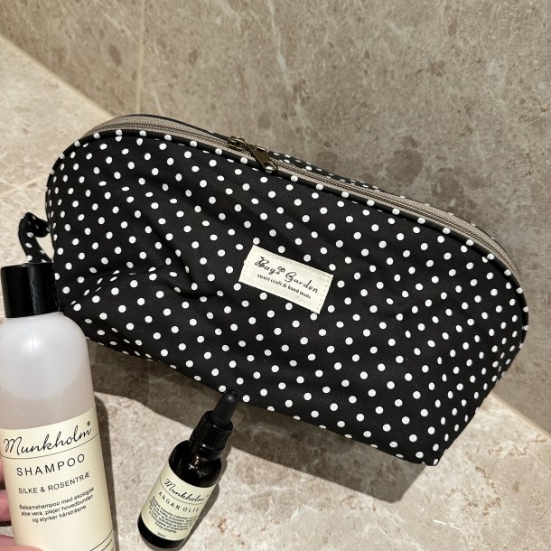 Stor toilettaske med rum dotti