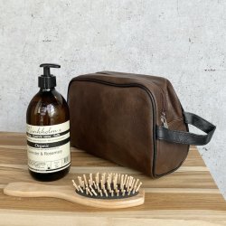 Toilettaske unisex imiteret skind