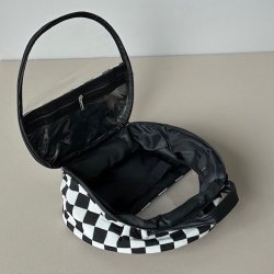 Rund toilettaske tern